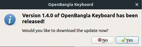 update notification